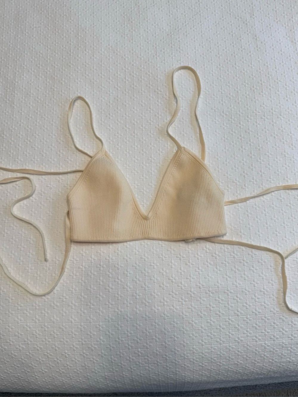 ZARA Ribbed Triangle Bralette